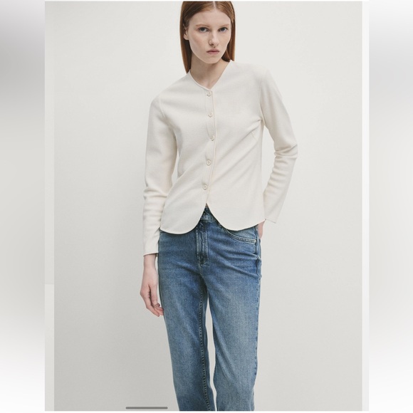 MASSIMO DUTTI SLIM FIT MID-RISE CROPPED JEANS SIZE 10 NWT $99.90 Online now! - Picture 3 of 11